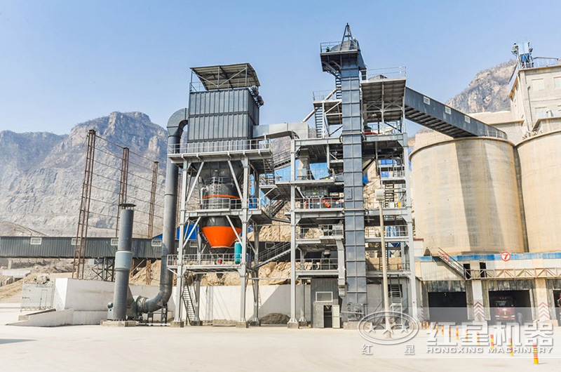 新建的塔樓式制砂機生產線現場